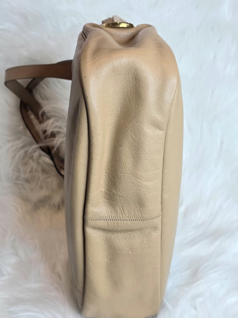 Christian Dior Vintage Tan Leather Handbag Gold Tone Hardware with COA & Dustbag - Picture 11 of 17